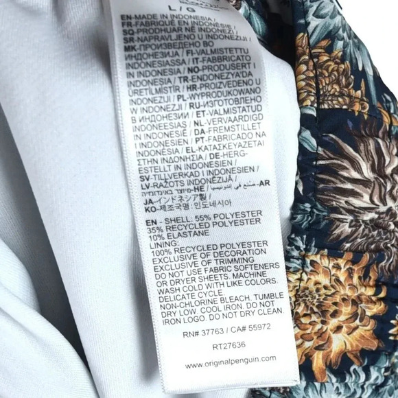 Penguin Mens Sea Urchins Lined Swimming Trunks Sz L Swimwear Volley Shorts Beach - Picture 3 of 11